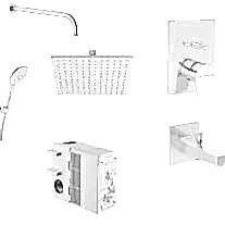 VitrA Flow Square A49305 Ankastre Duş Seti Krom A49305